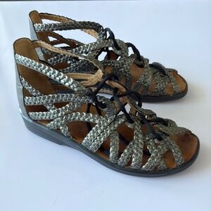 Silver Leather Sandals